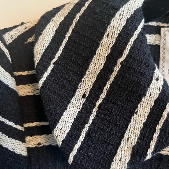 Milly black white cropped jacket blazer size 0 cotton wool blend - Picture 2 of 7